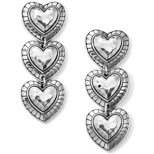 Brighton Big Sky Heart Post Drop Earrings