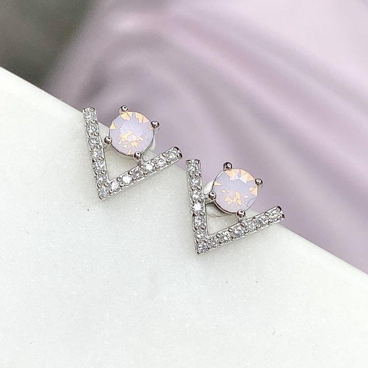 Chloe + Lois "Madeline" Rosewater Pink Studs