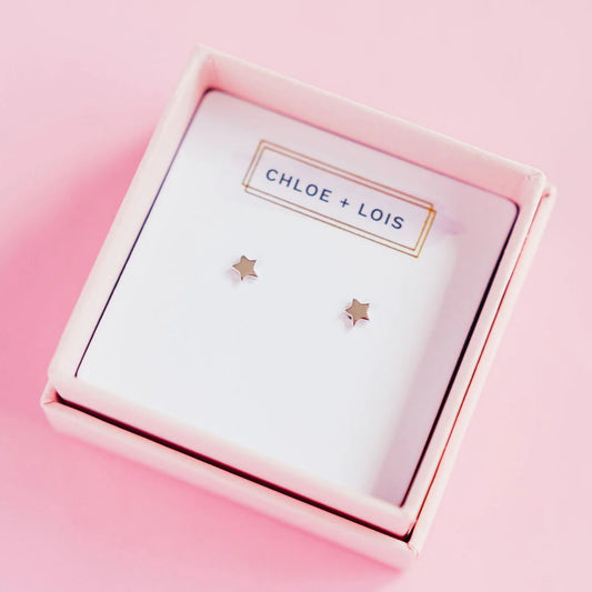 Little Luxuries Mini Star Earrings Sterling Silver