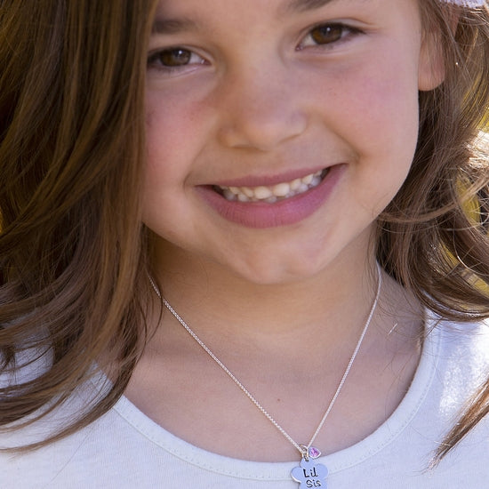 Cherished Moments Sterling Silver Little Sis Daisy Necklace for Girls and Sisters