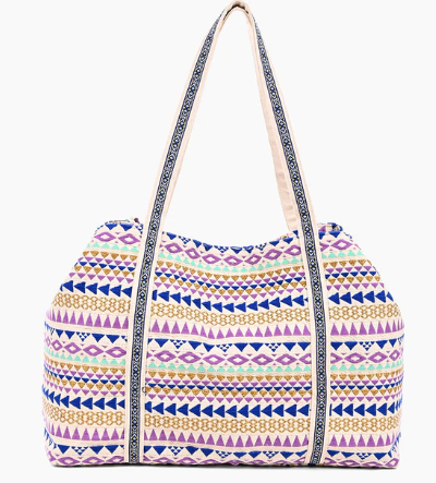 America & Beyond Ella Tribal Embellished Tote