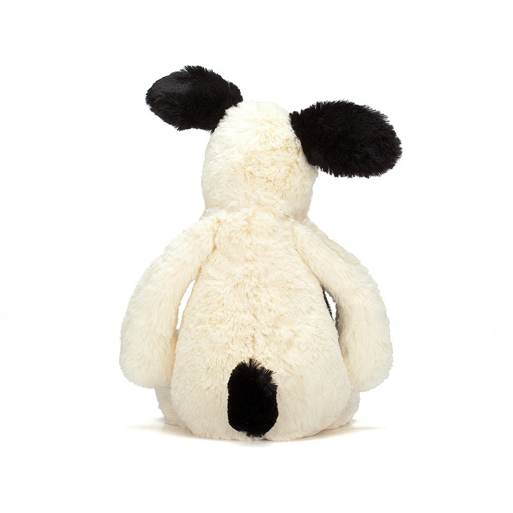 Jellycat Medium Bashful Black & Cream Puppy