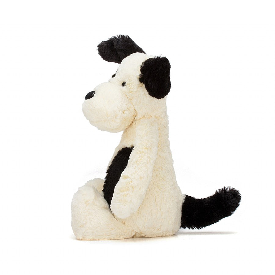 Jellycat Medium Bashful Black & Cream Puppy