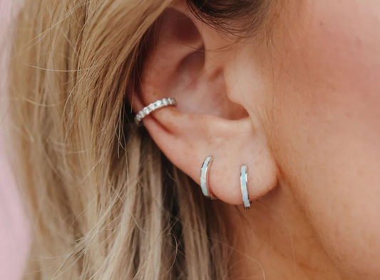 Chloe + Lois Silver Glitter Ear Cuff