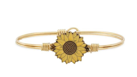 Luca + Danni Yellow Sunflower Bangle Bracelet to Support Ukraine