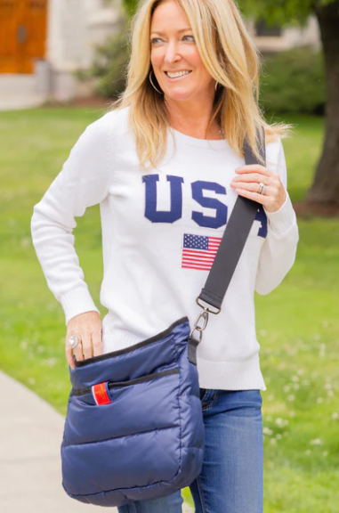 Pretty Rugged Puffer Bag - Navy