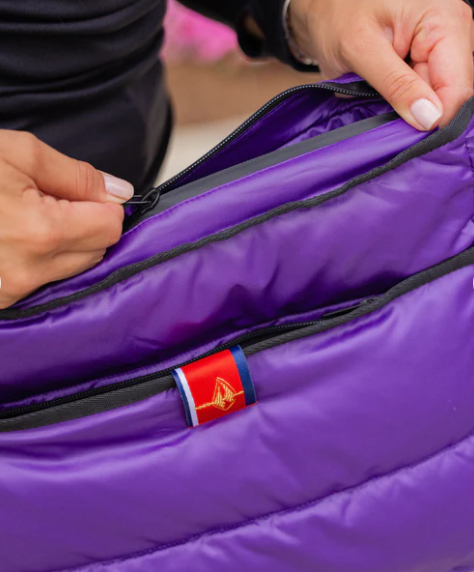 Pretty Rugged Puffer Bag - Purple
