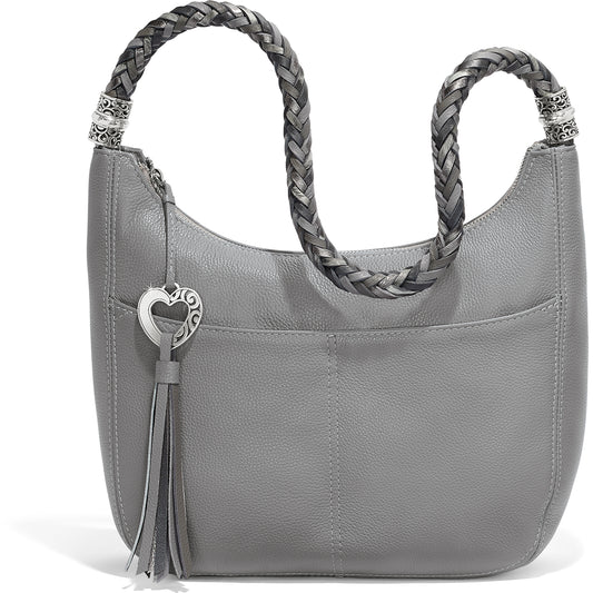 Hobo International Small Draft Leather Crossbody Bag in Gray