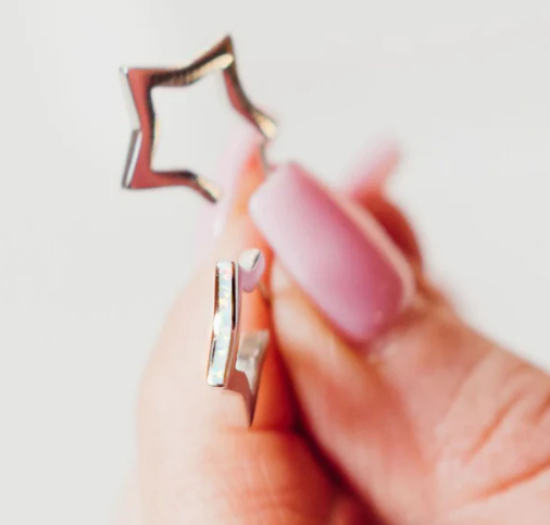 Chloe + Lois Stardust Star Hoops