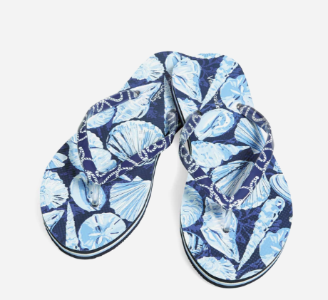 Vera Bradley Flip Flops - Morning Shells Blue