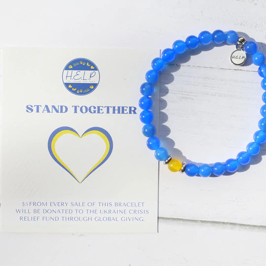 T. Jazelle We Stand Together Ukraine Charity Bracelet